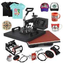 15x15 T-Shirt Heat Press Transfer 6IN1 Combo Swing Away Sublimation Printer