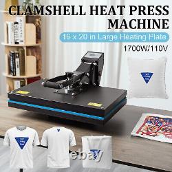 16X20 Clamshell T-shirt Heat Press Machine + 30OZ Tumbler Mug Press Sublimation