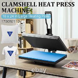 16X24 DIY Digital Clamshell T-shirt Heat Press Machine Sublimation Transfer