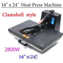 16 X24 Digital Sublimation Transfer T-Shirt Flat Heat Press Machine 110V 2800W