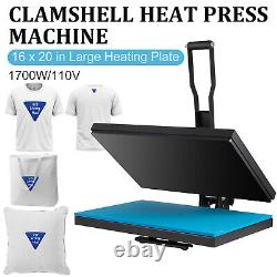 16 x 20 Digital Clamshell T-Shirt Heat Press Machine Transfer Sublimation DIY