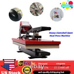 16x20 Slide Out Auto Open Heat Press Machine Clamshell Slide Out Base T-Shirt
