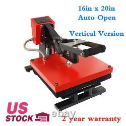 16x20in Calmshell Auto Open tshirt Heat Press transfer Machine Vertical Version