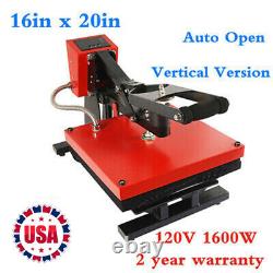 16x20in Clamshell Auto Open tshirt Heat Press Machine Vertical Version