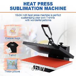 16x24 1600W Clamshell Heat Press Transfer T-Shirt Sublimation Machine
