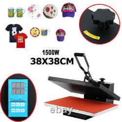 16x24 1600W Timer Digital Clamshell Clamshell Heat Press Transfer DIY T-Shirt