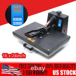 16x24 Clamshell Flat T-shirt Heat Press Machine Sublimation Transfer 110V Black