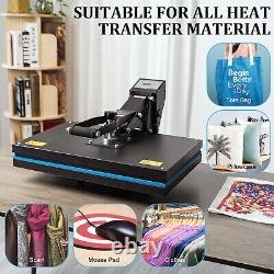 16x24'' Clamshell Heat Press Machine Digital Sublimation Transfer T-shirt 1700W
