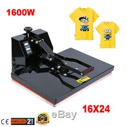 16x24 Digital Clamshell Heat Press Machine Sublimation Transfer T-shirt DIY