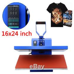 16x24 Heat Press Machine Clamshell Sublimation Transfer T-Shirt Printer 1600W