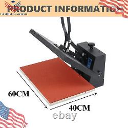 16x24 Inches Heat Press Machine 2800W Clamshell Sublimation Printer For T-shirt