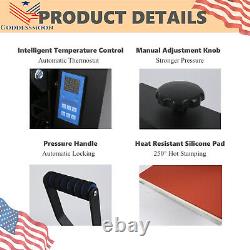 16x24 Inches Heat Press Machine 2800W Clamshell Sublimation Printer For T-shirt
