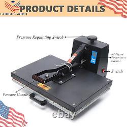 16x24 Inches Heat Press Machine 2800W Clamshell Sublimation Printer For T-shirt
