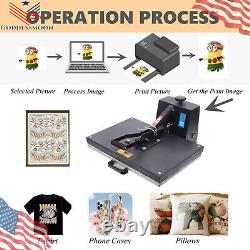 16x24 Inches Heat Press Machine 2800W Clamshell Sublimation Printer For T-shirt