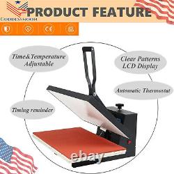 16x24 Inches Heat Press Machine 2800W Clamshell Sublimation Printer For T-shirt