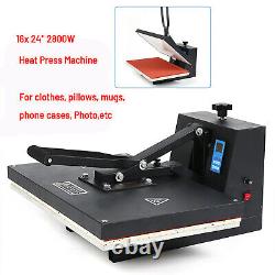 16x 24 Digital Clamshell Heat Press Transfer T-Shirt Sublimation Press Machine