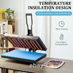 1700W 16x24'' Clamshell Heat Press Machine Digital Sublimation Transfer T-shirt