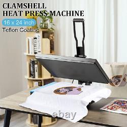 1700W 16x24'' Digital Clamshell Heat Press Machine Sublimation Transfer T-shirt
