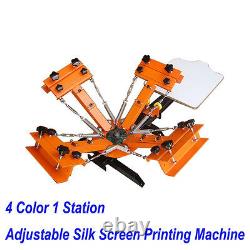 4 Color 1 Station Silk Screen Printing Machine DIY T-Shirt Press Printing