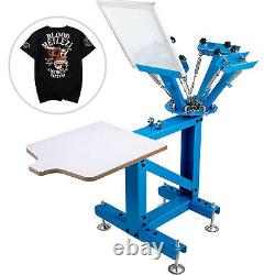4 Color 1 Station Silk Screen Printing Machine Press Equipment T-Shirt DIY
