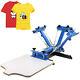 4 Color 1 Station Silk Screen Printing Machine T-shirt Press Equipment Diy Kits