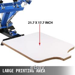 4 Color Screen Printing Press Machine Silk Screening Pressing 1 Station T-shirt