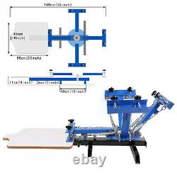 4 Color Screen Printing Press Machine Silk Screening Pressing 1 Station T-shirt