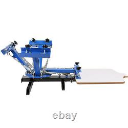 4 Color Screen Printing Press Machine Silk Screening Pressing 1 Station T-shirt