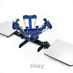 4 Color Silk Screen Printing Kit Press Equipment T-Shirt Machine DIY 2 Station