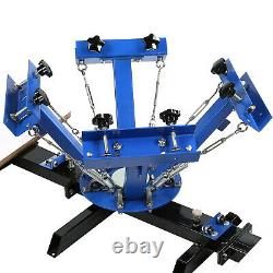 4 Color Silk Screen Printing Kit Press Equipment T-Shirt Machine DIY 2 Station