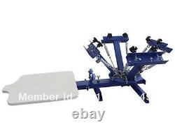 4 color 1 station silk screen printing machine t-shirt printer press equipment Q