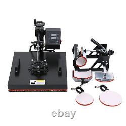 5IN1 Combo Heat Press Machine 12x15 Sublimation Transfer T-Shirt Mug Plate