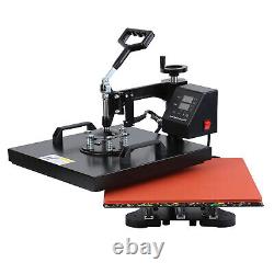 5IN1 Combo Heat Press Machine 12x15 Sublimation Transfer T-Shirt Mug Plate