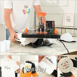 5IN1 Combo Heat Press Machine 12x15 Sublimation Transfer T-Shirt Mug Plate Hat