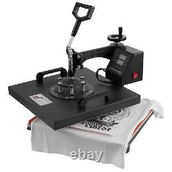 5IN1 Combo Heat Press Machine 15x15 Sublimation Transfer T-Shirt Mug Plate Hat