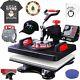 5 In 1 T-shirt Heat Press Printing Machine Swing Away Sublimation Mug Hat Cup Us