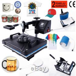 5 In 1 Digital Heat Press Machine Sublimation for T-Shirt Mug Plate Hat Printer