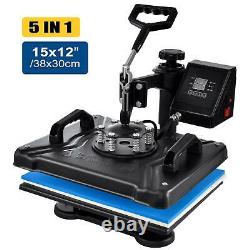 5 In 1 Heat Press Machine Digital Transfer Sublimation Plate With T-Shirt Gloves