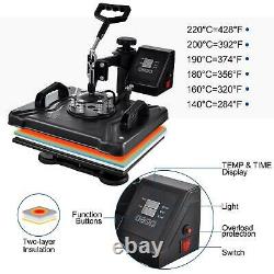 5 In 1 Heat Press Machine Digital Transfer Sublimation Plate With T-Shirt Gloves