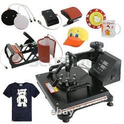 5 In 1 T-Shirt Mug/Plate Sublimation Heat Press Transfer Machine DIY Printer