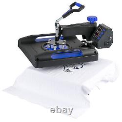 5 in1 Heat Press 15x15 T-shirt Sublimation Machine Upgraded Double Tube Heat