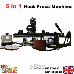 5 in1 Heat Press Machine Combo 15x12 Digital Multi Transfer Sublimation T-shirt