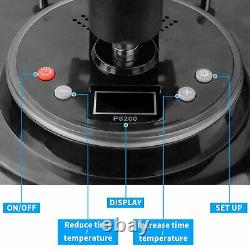 5 in1 Heat Press Machine Dual-tube Heating T-shirt Mug Plate Hat Black 12''x15'