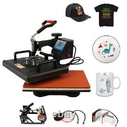 5 in 1 12X15 Heat Press Machine T-Shirt Mug Hat Cap Plate Transfer Printer