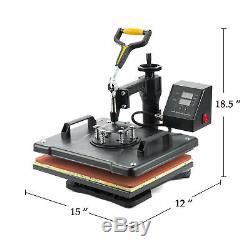 5 in 1 12 X 15 T Shirt Heat Press Machine for Mug Hat Plate Cap Mouse Pad