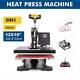 5 In 1 12 X 10 T Shirt Heat Press Machine For Mug Hat Plate Cap Mouse Pad