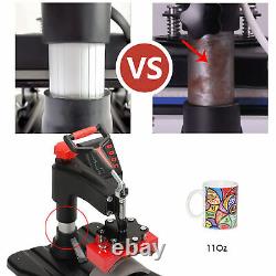 5-in-1 12x15 Heat Transfer Machine Hot Stamping Presser T-Shirt Mug Cup Hat DIY