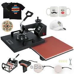 5 in 1 Combo T-Shirt Heat Press Transfer 15x15 Printing Machine Swing Away