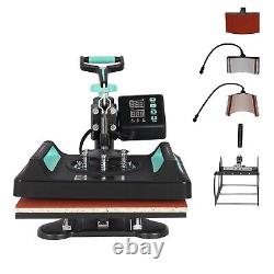 5 in 1 Digital Heat Press Machine 29 x 38cm t shirt Sublimation Printer Green