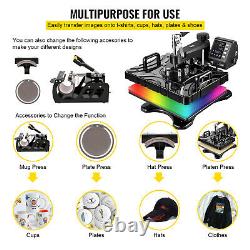 5 in 1 Heat Press 12x15 Machine Digital Transfer Sublimation T-Shirt Mug Hat